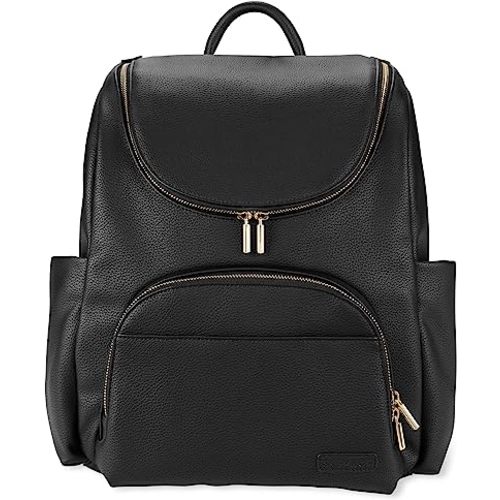 Skip Hop Diaper Bag Backpack: Evermore, Multi-Function Baby Travel Bag 6 in 1, Black