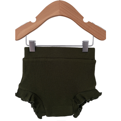 Organic Waffle Ruffle Bloomer, Forest
