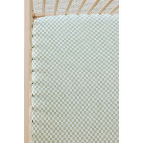 Fern Chequer Crib Sheet