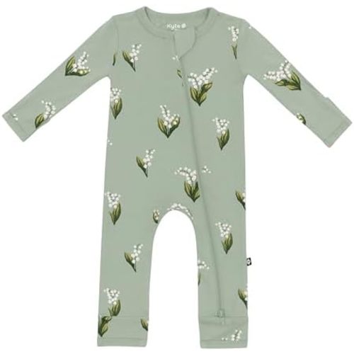 KYTE BABY Unisex Rayon Made From Bamboo Zippered Rompers 0-24 Months