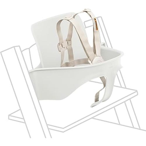 Stokke Tripp Trapp Baby Set 2, White - Ages 6-36 Months - Convert the Tripp Trapp Chair into a Comfortable High Chair - Includes Stokke Harness 2