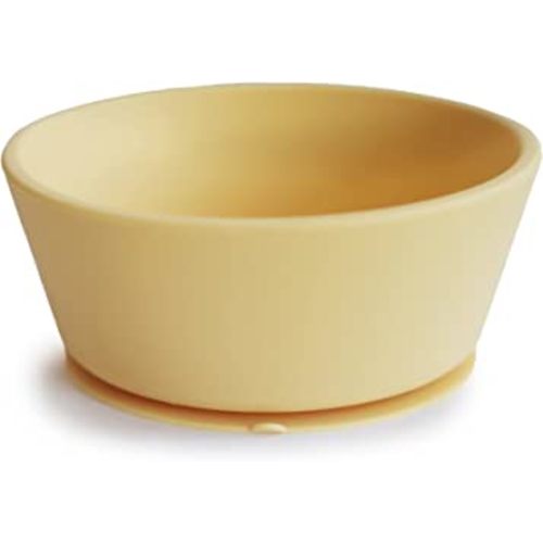 mushie Silicone Suction Bowl | BPA-Free Non-Slip Design (Daffodil)