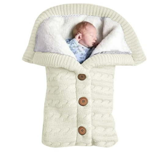 JDEFEG Baby Blankets for Boys Organic Unisex Swaddle Blankets Soft Thick Knit Baby Girls Boys Stroller Wraps Baby Accessory Boy Girl Blanket Cotton White One Size