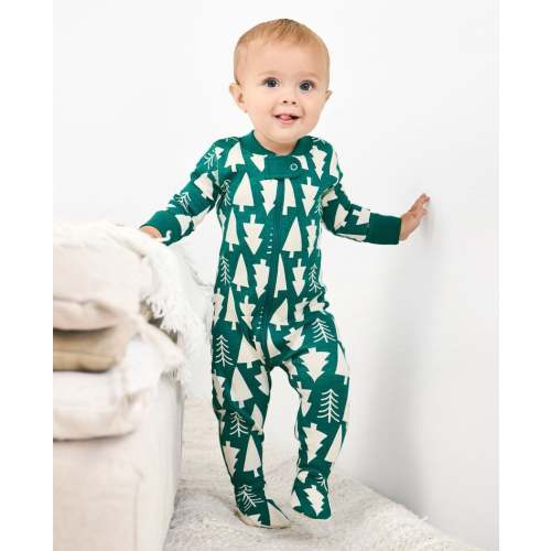 0-3mo Baby Holiday Footed 2-Way Zip Sleeper | Hanna Andersson