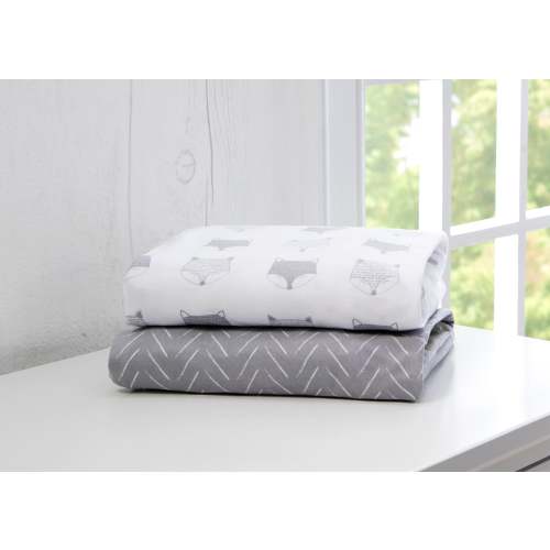 Indie Fox Fitted Crib Sheets - 2 Pack