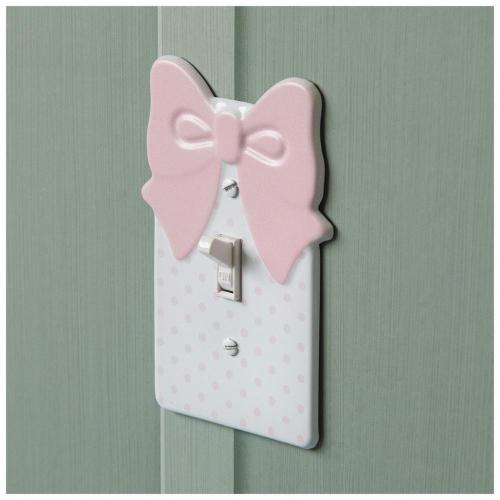 Polka Dot & Bow Single Switch Plate