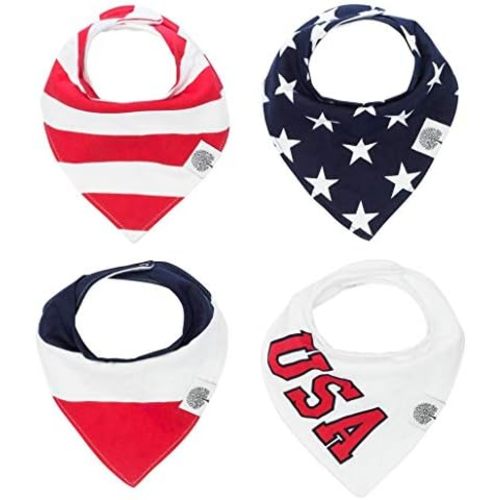 Parker Baby Bandana Bibs 4 Pack USA Unisex