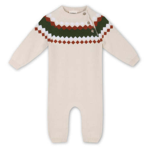 Fair Isle Jacquard Knit Jumpsuit
