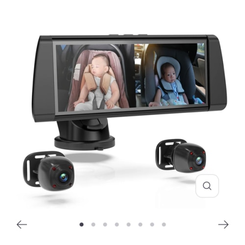 Rexing BC300 Dual Channel Baby Car Camera 1080p HD, IR Night Vision & Split-Screen Display
