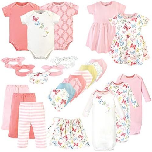 Touched by Nature Unisex Baby Organic Cotton Layette Set and Giftset