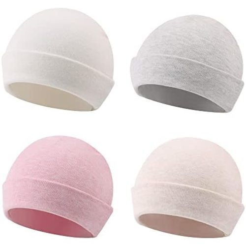 Zsedrut Spring Infant Hospital Beanie Newborn Baby Girls Cotton Hat Tolddler Boy Soft Double-Layer Hat