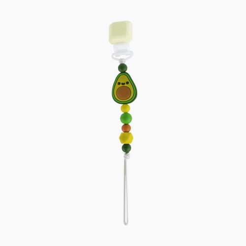 Loulou Lollipop Darling Pacifier Clip - Avocado