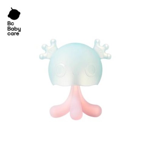 Bc Babycare Baby Jellyfish Silicone Rattle Teether, BPA-free, 0 Months+ Infant and Toddler, Blue, New