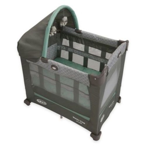 Graco® Travel Lite® Crib with Stages in Manor™ - GREEN/GREY - BASSINET