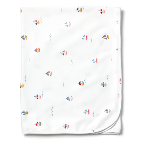 Hospital to Home: Pima Baby Blanket in Bateau Sailboat