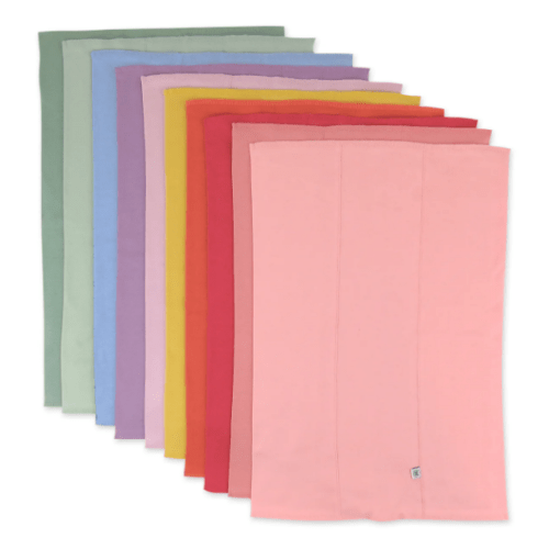 10-Pack Organic Cotton Knit Tri-fold Burp Cloths | Honest Baby Clothing