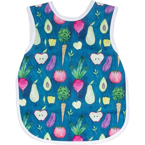 BapronBaby Organic Produce Bapron - No Neck Tie Safer Bib for Baby& Toddler - Soft Waterproof Stain Resistant - Machine Washable - Sz Baby/Toddler 6m-3T