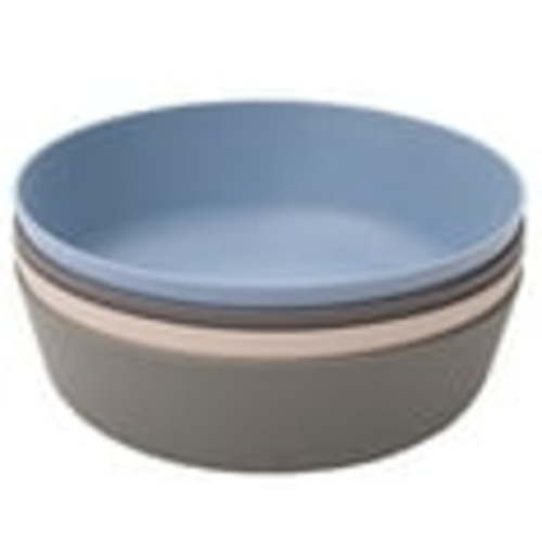 WeeSprout Bamboo Kids Bowls, Set of Four Kid-Sized Dinnerware, Cereal, Leftovers & Snack Bowl