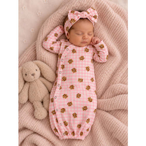 Gown, Pink Teddy Picnic