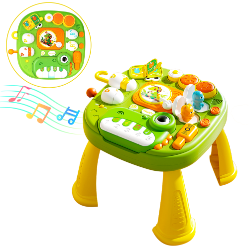 Richgv Baby Activity Center Learning Activity Table, Dinosaur Toy Musical Standing Play Table Baby Toy for 1-3 Year Boys Girls