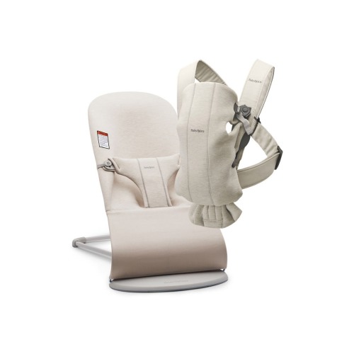 Bouncer Bliss Convertible Jersey Baby Bouncer & Baby Carrier Mini Bundle, One Size