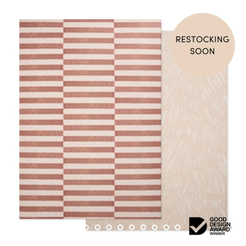Large Foam Play Mat - Cocoa Stripe/Breeze
