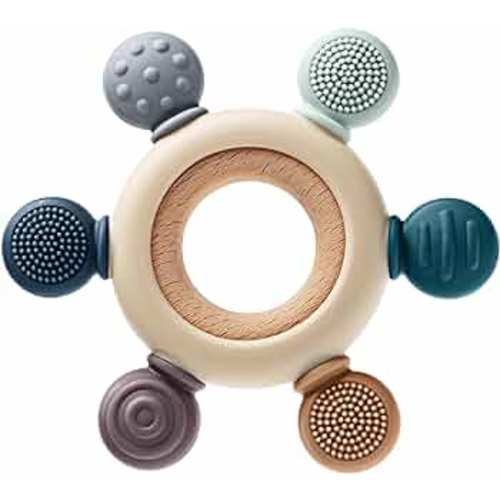 Baby Teething Toys for 0-6 6-12 Months, BPA Free Baby Teether Sensory Toys for Babies 0 3 6 9 12 18 Months, Newborn Infant Toys Gifts for 1 One Year Old Baby Boys Girls