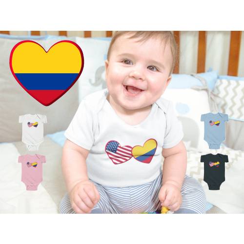 Colombia - Colombian and American Infant Bodysuit Baby Romper