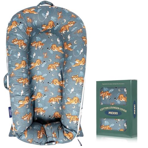 Infant Lounger Baby Nest Replacement Cover | Hypoallergenic | Premium | [Fits Dockatot Deluxe+] (Cover Only) (Leopard)