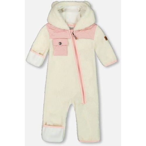 Baby Girl's Baby One-Piece Mid-Season Outerwear Off-White And Pale Pink, 6M