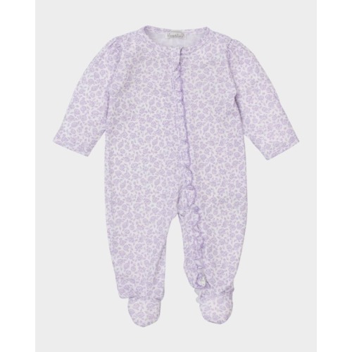 Girl's Summer Gardens Zip Up Footie, Size Newborn-9M