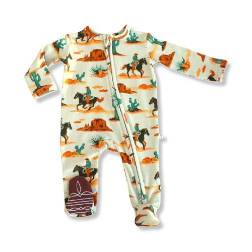Toughies Southwest Desert Cowboy Footie Pajama