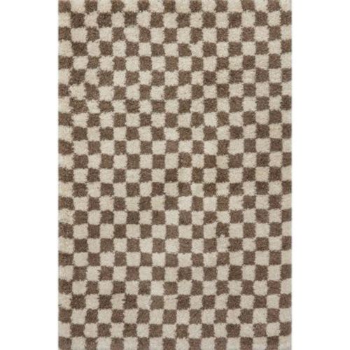 Nuloom Adelaide Mid-Century Checkered Shag Indoor Area Rug