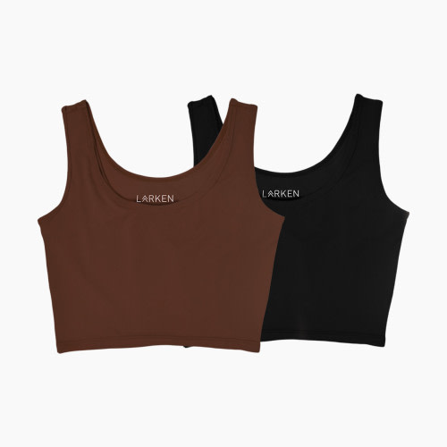 Larken Larken X Nursing + Hands - Free Pumping Bra Bundle (2 pack) - Black, Mocha, S