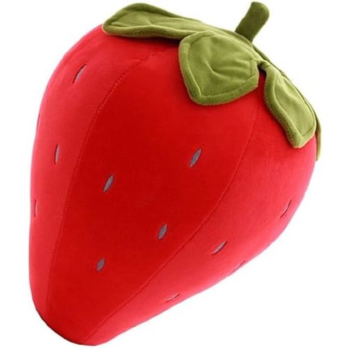 Cute Fruit Kids Pillow Stuffed Strawberry Plush Pillows Super Soft Girls Pillows Cushion Seat for Kids Toys (Red,7.8"/20cm) 1 Count (Pack of 1)