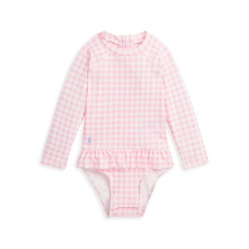 Shop Polo Ralph Lauren Baby Girl's Gingham Rash Guard | Saks Fifth Avenue