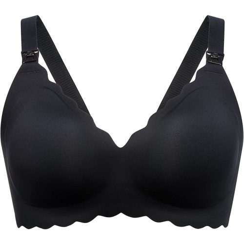 Momcozy Nursing Bras for Breastfeeding, Seamless Pregnancy Maternity Bra Wireless Classic Jelly Strip Support Nursing Bra