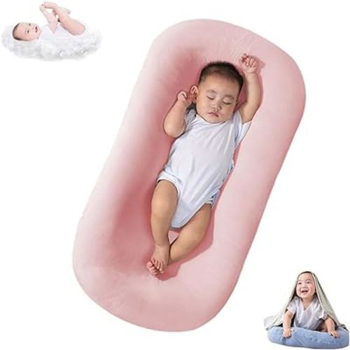 Baby Lounger for Newborn 0-24 Months, Bionic Design Baby Nest Sleeper, Soft Organic Breathable Lounger Pillow for Newborn Infants