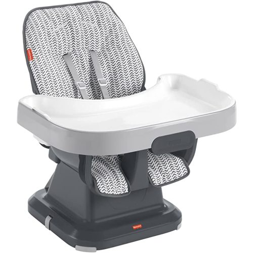 Fisher-Price SpaceSaver Simple Clean High Chair Baby to Toddler Portable Dining Seat with Removable Tray Liner