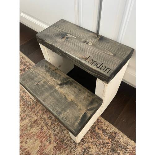 Engraved Step Stool, Personalized Kid Step Stool, Engraved Toddler Step Stool, Wooden Step Stool, Rustic Step Stool, Kids Step Stool, Gift