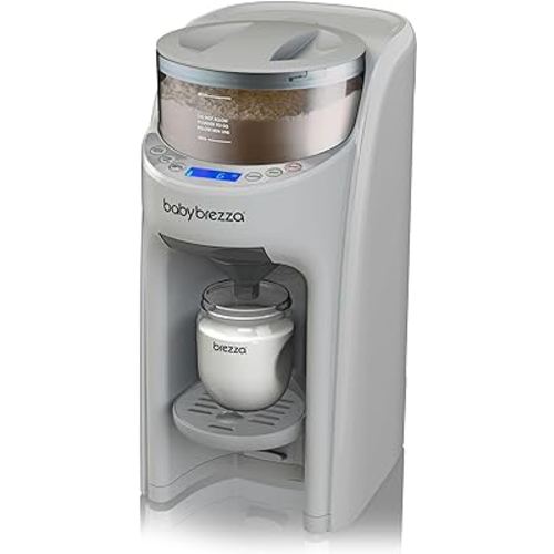 Baby Brezza New and Improved Formula Pro Advanced Formula Dispenser Machine - Automatically Mix a Warm Formula Bottle Instantly - Easily Make Bottle with Automatic Powder Blending, Grey