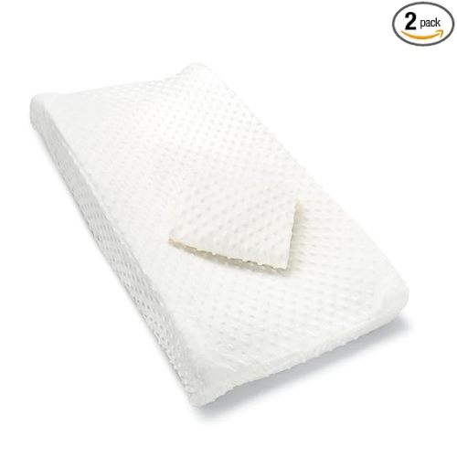 Munchkin® Diaper Changing Pad Covers, 2 Pack, White – Fits Standard Contoured Changing Pads
