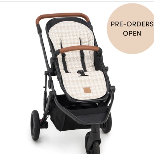 Houndstooth Universal Linen Pram Liner