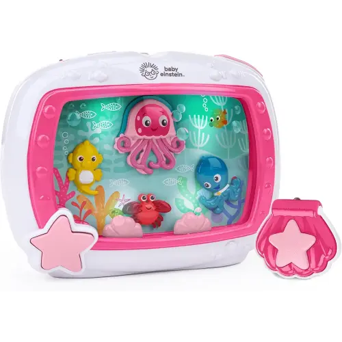 Baby Einstein Sea Dreams Soother Musical Crib Toy and Sound Machine, Pink, Newborn and up