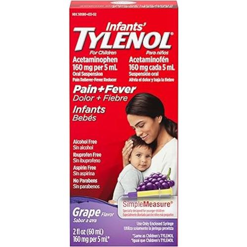 Infants' Tylenol Acetaminophen Liquid Medicine, Grape, 2 fl. oz