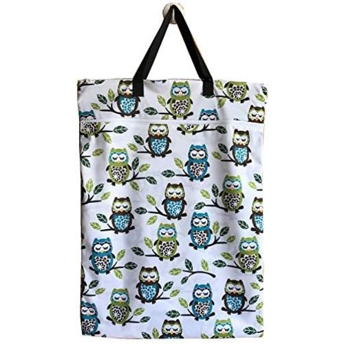MUMBABY Large Hanging Wet/dry Cloth Diaper Pail Bag for Reusable Diapers or Laundry