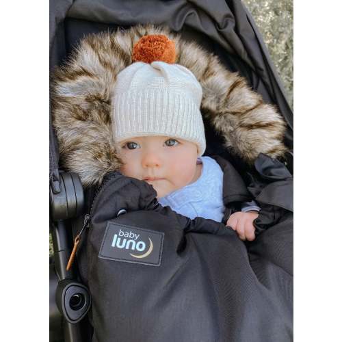 baby luno Nordic Footmuff Pram Liner - Classic Black