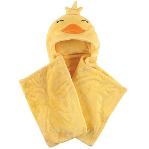 Hudson Baby Infant Hooded Animal Face Plush Blanket, Yellow Ducks, One Size