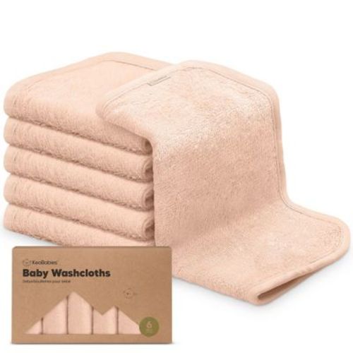 6pk Deluxe Baby Washcloths, Organic And Soft Baby Wash Cloth, Baby Bath Towel, Face Cloths (white)