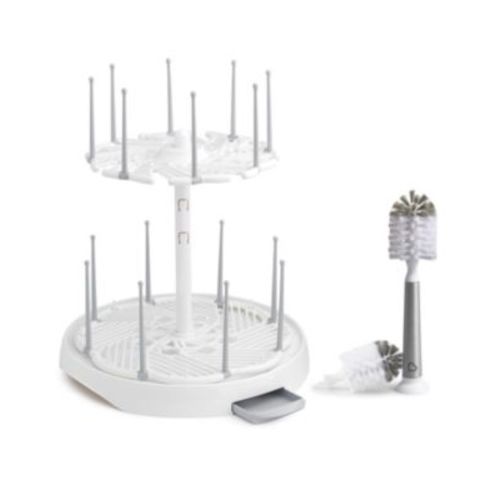 High Capacity Drying Rack and Shine Stainless Steel Bottle Brush
